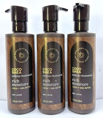 3 Coco Shea RICH MOISTURE ESPRESSO Body Lotion 7.8oz LOT/SET of 3