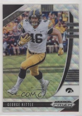 2020 Panini Prizm Draft Picks Blue Wave Prizm 268/299 George Kittle #31 0it8