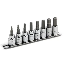 Powerbuilt 3/8 Inch Drive Metric Hex Bit Socket Set (8 Piece Set) 642405