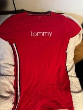 Tommy Hilfiger Women’s Large Red Logo T-Shirt Dress gently used