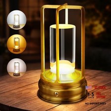 Cordless Table Lamp - Rechargeable LED Lamp with 2000mAh Battery, 3 1 Pack Gold