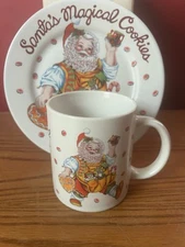 Cheryl Ann Johnson Vintage Santa’s Magical Cookies Cup & Saucer  Santa Set Kmart