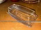 Vintage Corning Pyrex Clear Glass Covered Butter Dish Top & Base 72-B USA