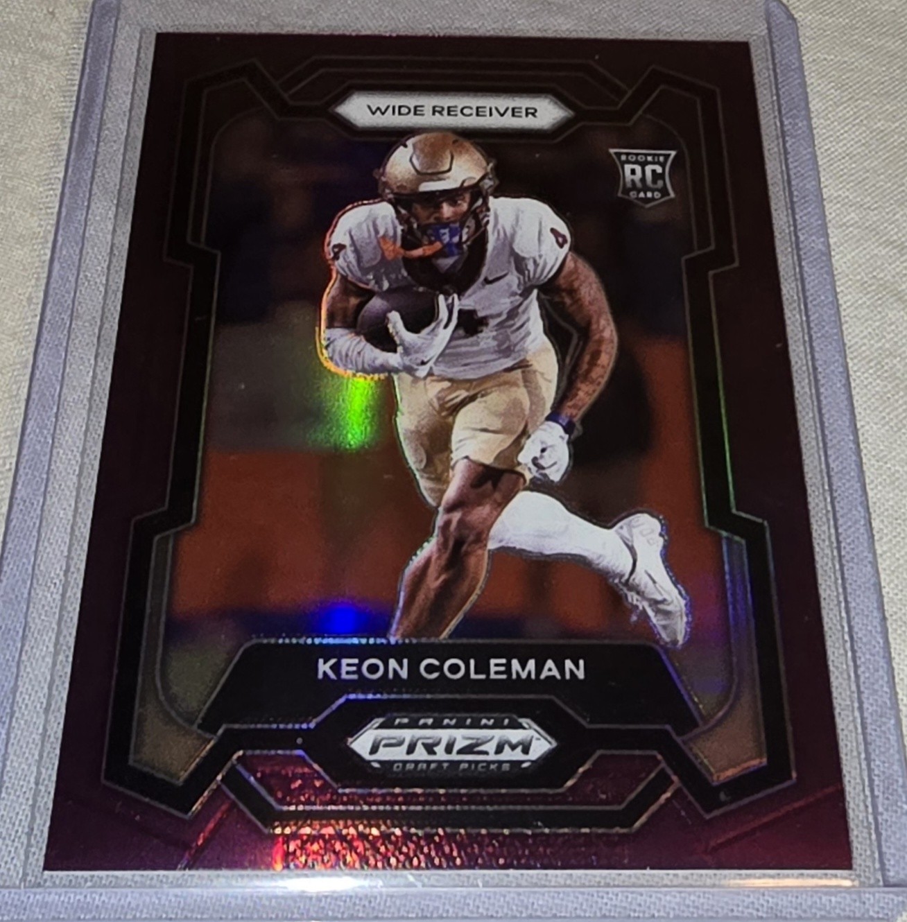 2024 Prizm Draft Picks #120 Keon Coleman RC Purple Rookie /75 SP - FSU Seminoles