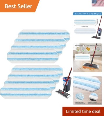 8 Pack Mop Pads Replacements Compatible with O Cedar H2prO Flat Mop System Mi...