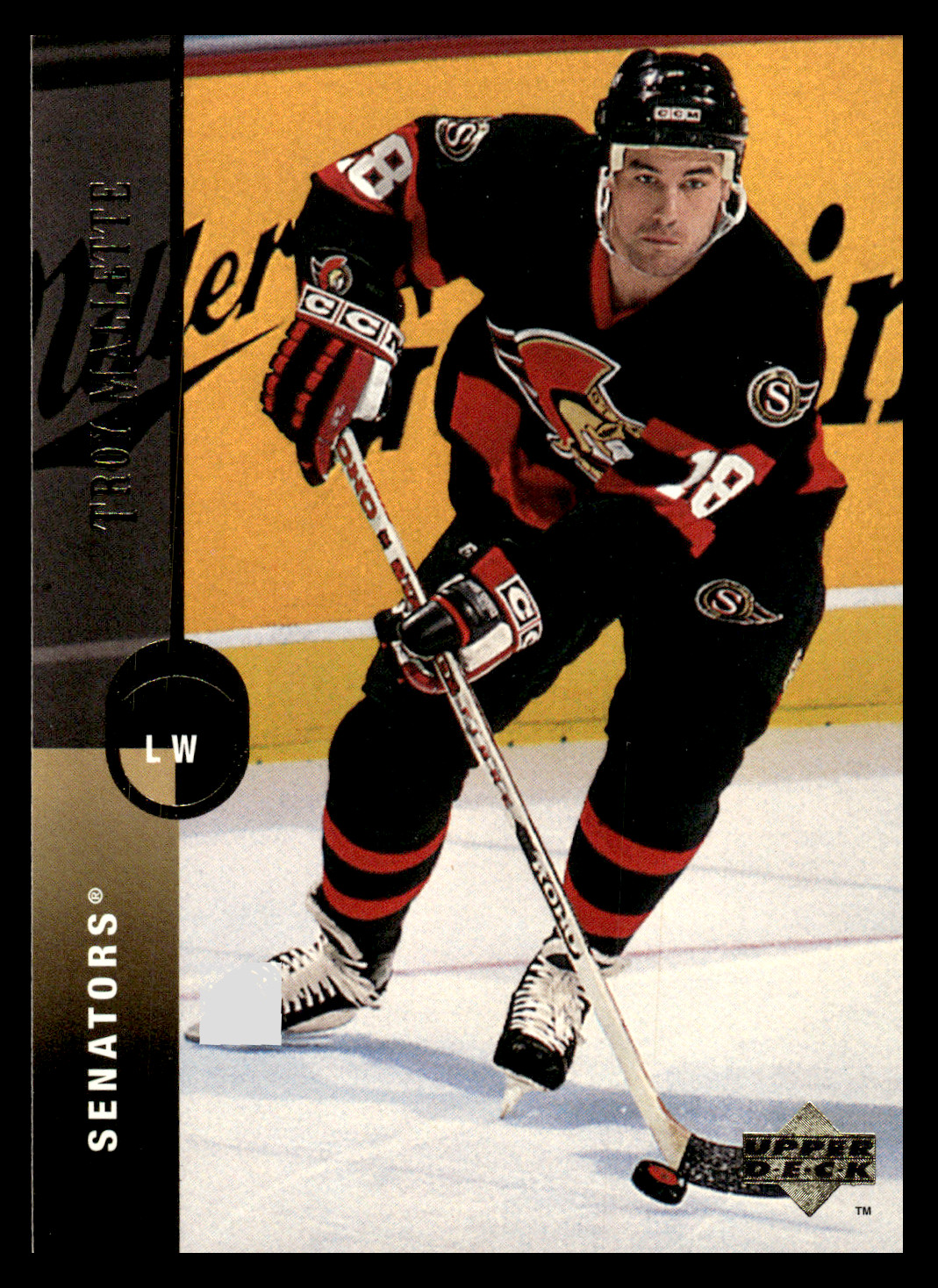 1994 Upper Deck Troy Mallette #196 Ottawa Senators NHL Hockey Base Set