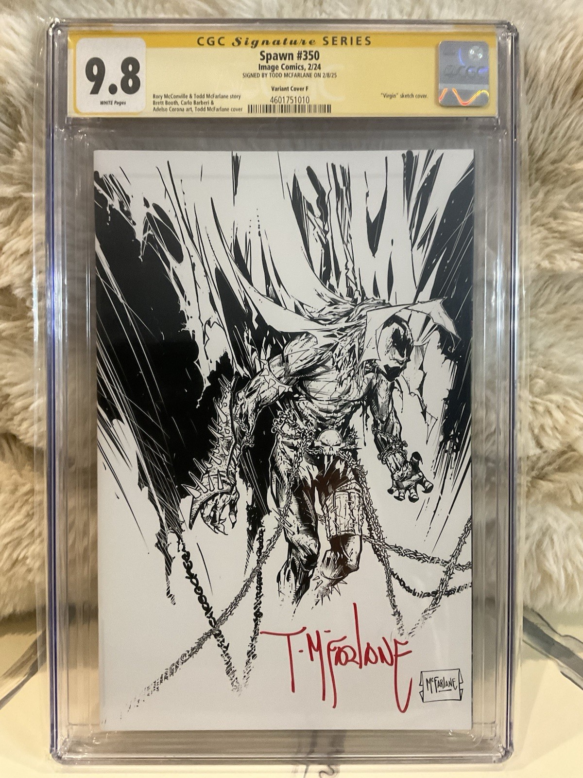 Spawn #350 Image Comics First Printing Cover F Signed By Todd McFarlane CGC 9.8