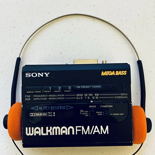 SONY Walkman WM-AF64 Cassette Player withAM/FM Radio -New Belt - Reconditioned