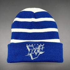Vikings BCS Hat Sport Tek Mens Blue Striped Beanie Embroidered Inner Lined Cap