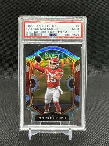 2020 Panini Select - Concourse Patrick Mahomes II #2 Light Blue Prizm Die-Cut