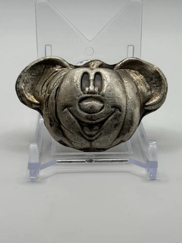 MK Barz 3.7oz .999 Fine Silver Hand Poured Mickey Mouse Halloween Antiqued Bar