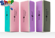 4 Way Nail Buffer Block (3 Pcs), Nails Smoother Buffing Block Nail Shine Buffers