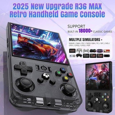 R36 Max Retro Handheld Spielkonsole 4'' IPS LinnuxSystem 18000+ Games NEU