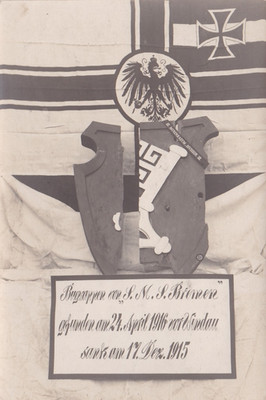 AK Bugwappen ''SMS Bremen'', III. Minenraeum. Div., Windau (Ventspils), 1. WK,1916