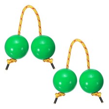 Rhythm African Shaker Kashaka with Yellow Rope for Party 2 Pack, Green 