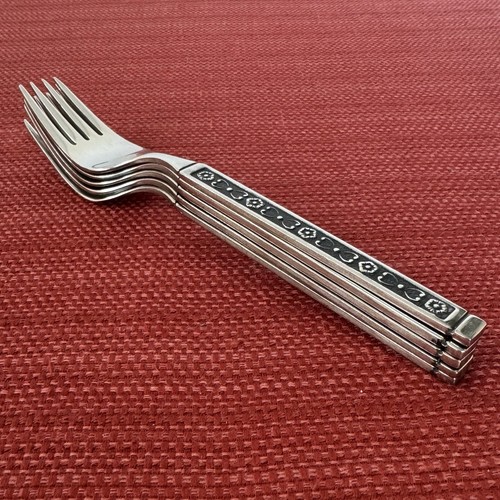 Set/5 Gorham HACIENDA Stainless SALAD FORKS Vintage Flatware Lot - Picture 8 of 9