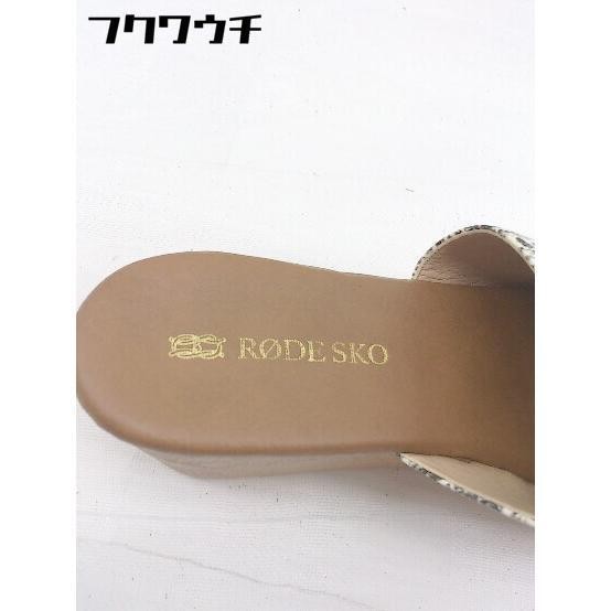 Rode Sko Thick-Soled Python Pattern Sandals Size … - image 5