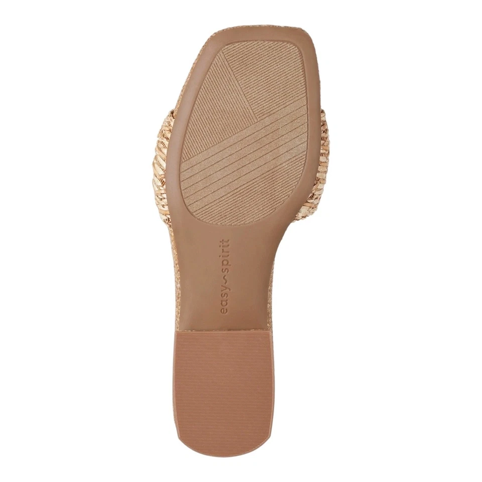 Sandalias para mujer Easy Spirit Gatlin tejidas tacón bajo beige talla 8 M Foto 4 de 4