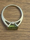 Vintage 14k Yellow Gold Peridot Diamond Ring. Size 6.25 — photo 4