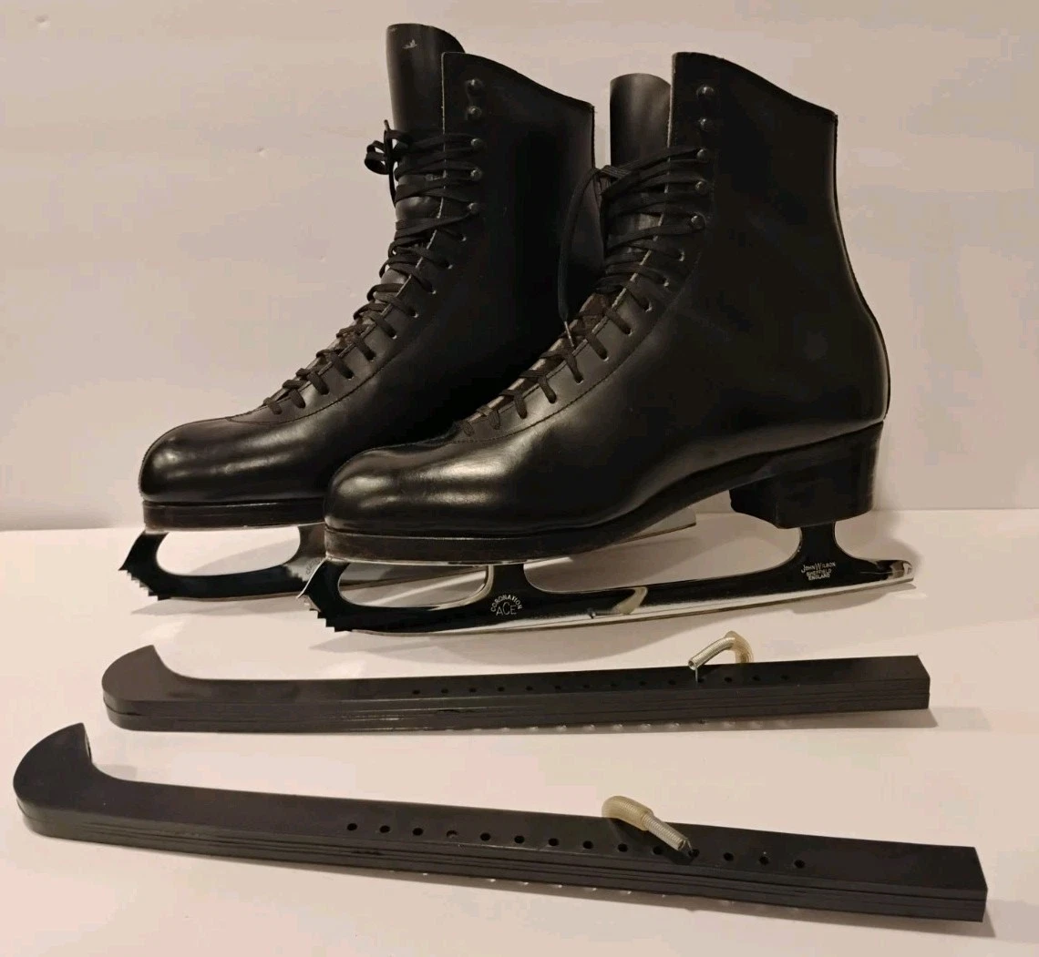 SP Teri Super Figure Skates in black leather with Mk Professional blades Ice Skating Boots SP-Teri - SUPER TERI - Size 5 Adult Only  main image 3