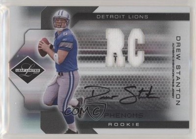 2007 Leaf Limited Phenoms 6/99 Drew Stanton #313 Rookie Auto RC fm0