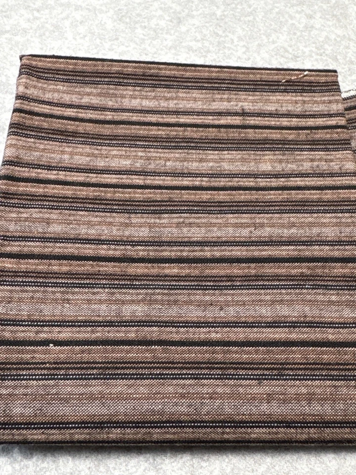 Pieza de tela a rayas marrón y negro 18x22" para proyectos de costura o artesanía Foto 2 de 4