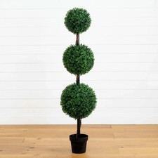 5  Topiary Boxwood Triple Ball Artificial Tree UV Indoor/Outdoor Home Decor.