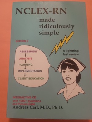 NCLEX-RN Made Ridiculously Simple, By Andreas Carl, New