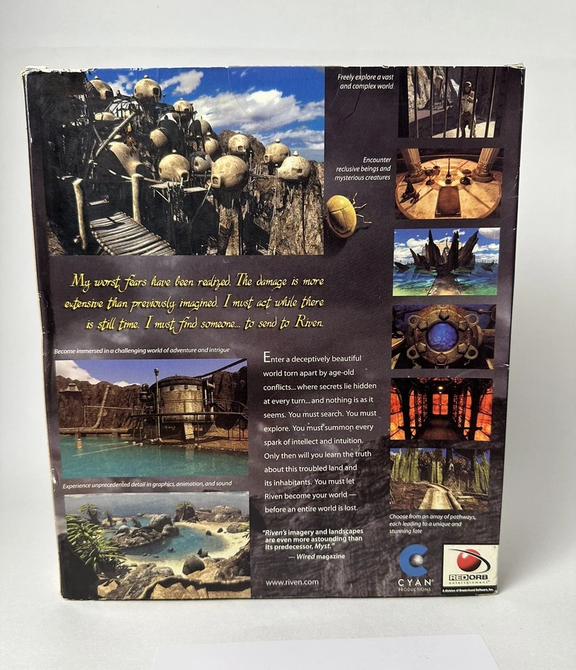 NEW! Riven: The Sequel to Myst (Windows/Mac, 1997, BIG BOX) Factory Sealed - Image 2 of 4