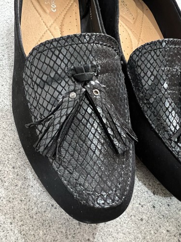 Shoes Black Loafers With Tassel UK 5 EU 38 Tu Sole Comfort - Picture 3 of 9