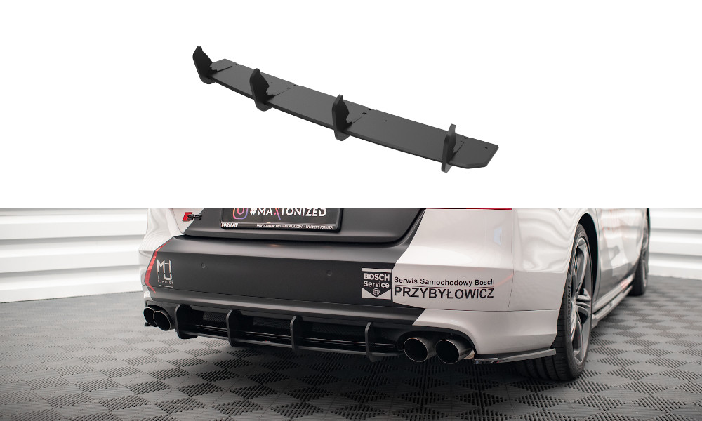 Diffuseur arriere Audi S8 D4 Maxton Street Pro pour remplacer jupe abimee rouge