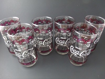 tiffany style coca cola glasses