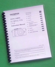 Owners Manual for Olympus E-PL8 Camera 162 Pages W/Clear Covers 