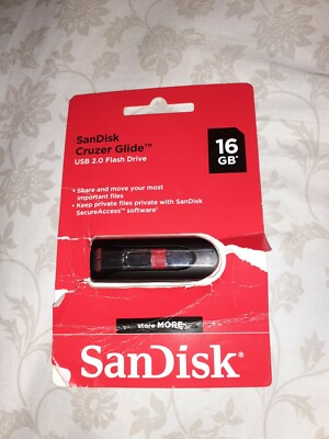 Sandisk Cruzer Glide 16 GB USB 2.0 Flash Drive 