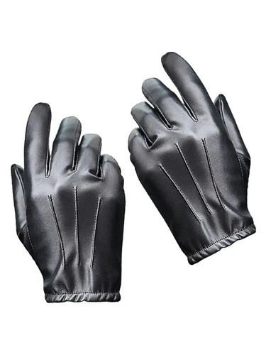 New Winter Gloves Men Women Black PU Leather Cashmere Warm Driving Gloves - Picture 5 of 26