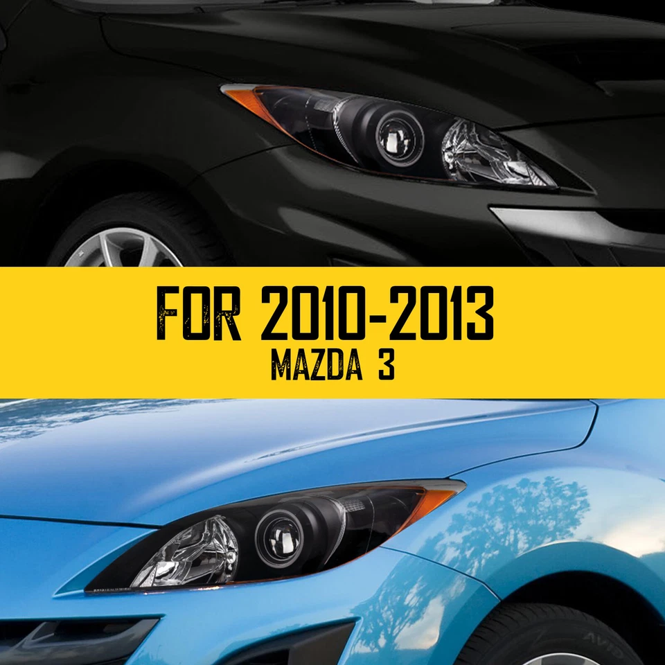 Left & Right For 2010 2011 2012 2013 Mazda 3 Halogen Headlight Set Pair Headlamp - Imagem 4 de 4