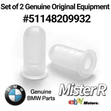 BMW Roundel Emblem Grommets • Clear Rubber • Hood/Trunk • Genuine OE 51148209932