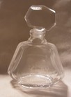 Vintage French Clear Cristal Perfume Bottle w/Etched Victorian Lady — photo 5