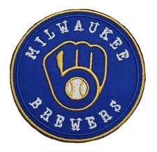 Milwaukee Brewers Round World Series MLB Baseball Embroidered Iron On Patch