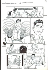 KEV WALKER/ SCOTT HANNA 2016 INHUMANS ORIGINAL INK ART-GRID! FREE SHIPPING!