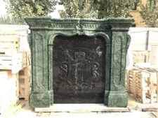 BEAUTIFUL FRENCH DESIGN MARBLE FIREPLACE MANTEL WITH MARBLE INSERT - MIF87