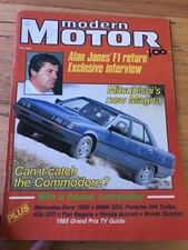 Motor Car magazine MAY 1985 MAGNA 190E 323i 944 33Ti ACCORD QUINTET REGATA FIAT