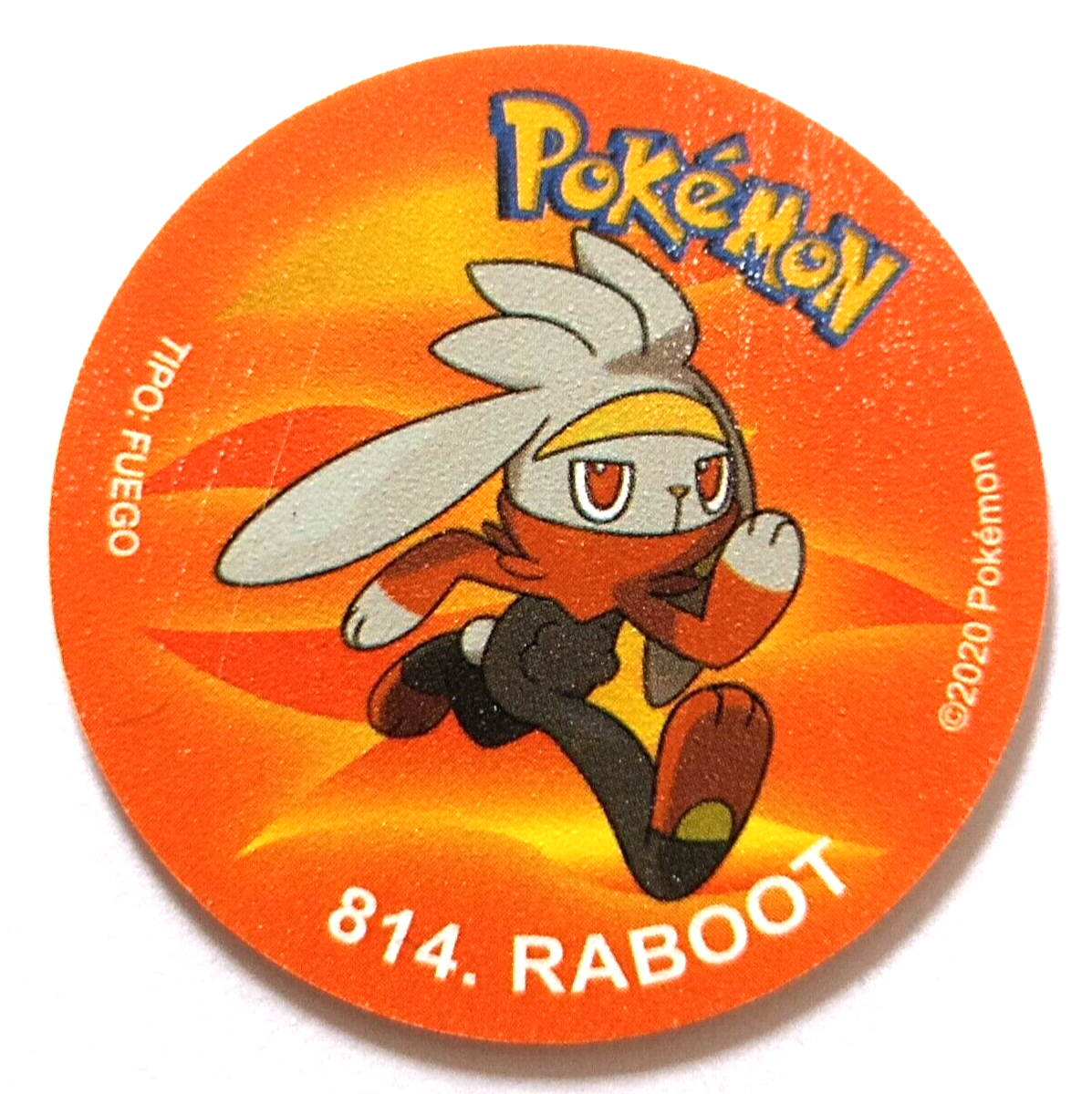 TAZO POKEMON DKV #814 RABOOT 2019 Sword & Shield PERU Edition Pogs
