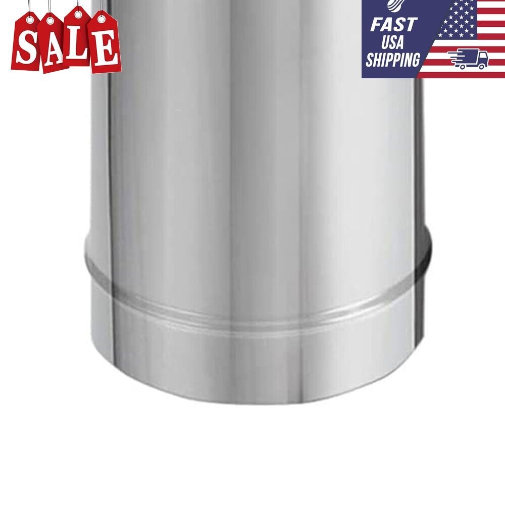 DuraVent DuraBlack 6DBK48SS 48 x 6 Inch Stainless Steel Single Wall