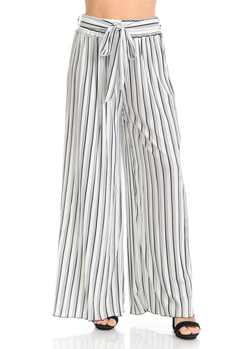 Auline Collection Womens Accordion Pleated High Waisted Wide Leg Palazzo Pants - Picture 22 of 44