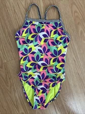 Teens Dolfin Uglies Size 32 Multi Colored One Piece Swimsuit