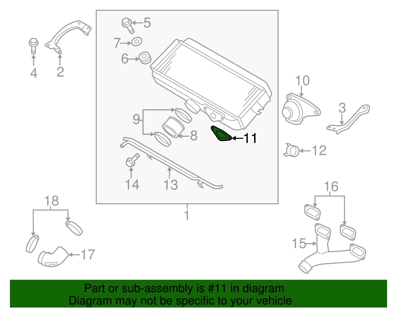 OEM NEW 200220 Subaru Impreza Turbocharger Wastegate Actuator Gasket