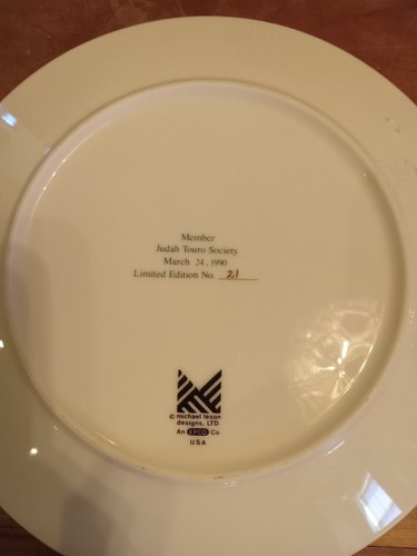 Judah Touro Society Touro infirmary plates set of Four Limited Edition RARE - Picture 10 of 10