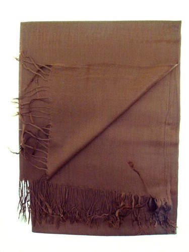 Sciarpa scialle lungo tinta unita seta cashmere caldo invernale moda donna pashmina - Foto 7 di 13