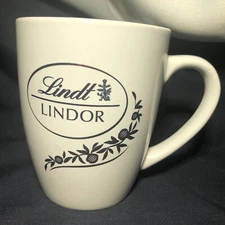 Lindt Lindor Coffee Tea Mug Cup White with Gold 12oz